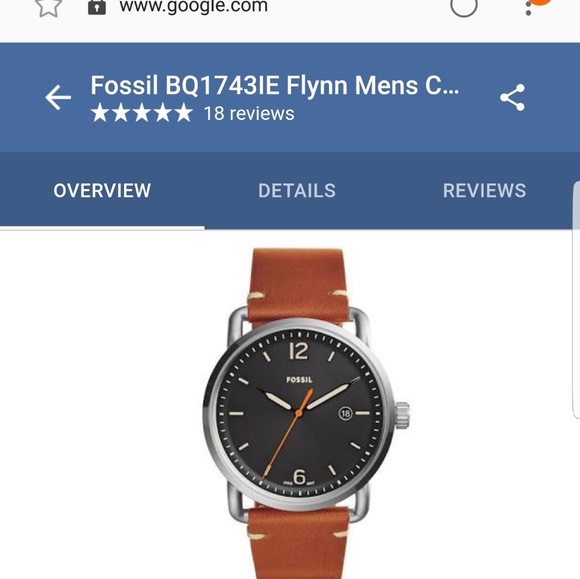 Fossil Other - Brown genuine leather watch fossil